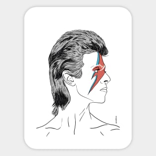 David Bowie - Halftone Black Sticker
